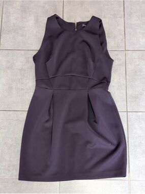 Dynamite Structured Drop - Waist Eggplant Dress S